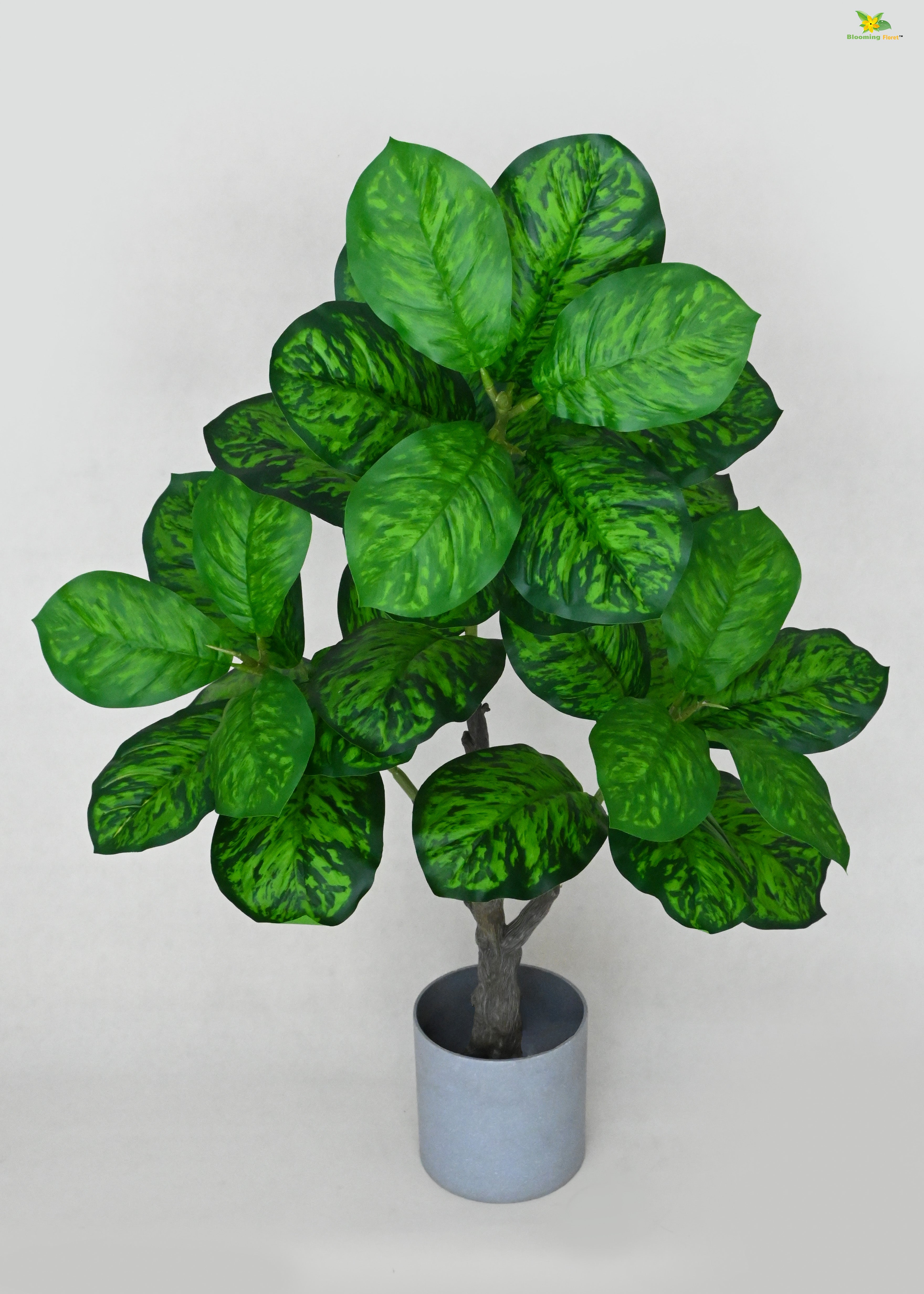 Artificial Dieffenbachia Seguine Plant for Decor | 33 Leaves with Basic Pot | 95 cm