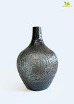 Globular Glass Vase - Black