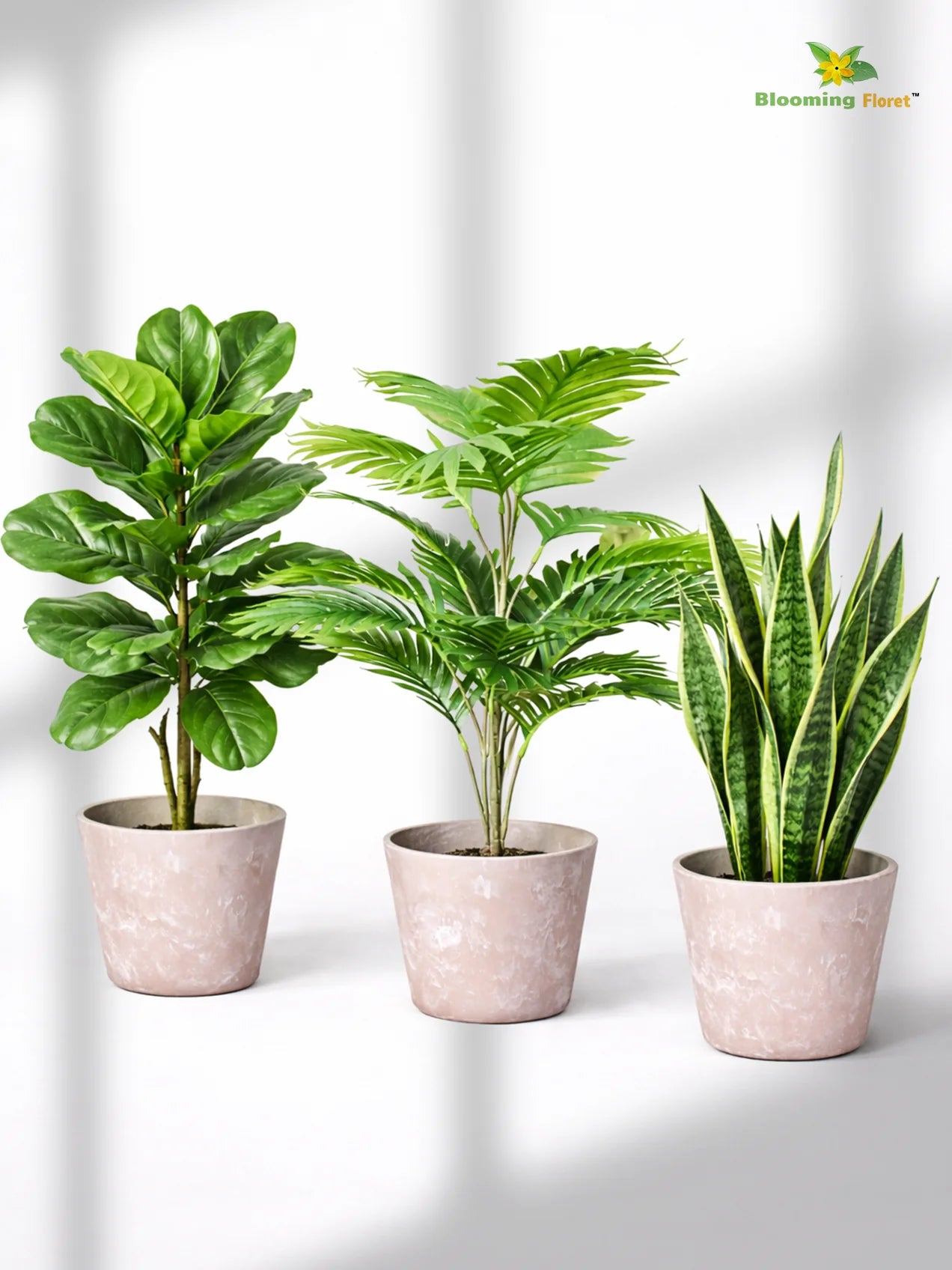 Modern Grace Poly Planter | Brown |15 cm | Set of 3