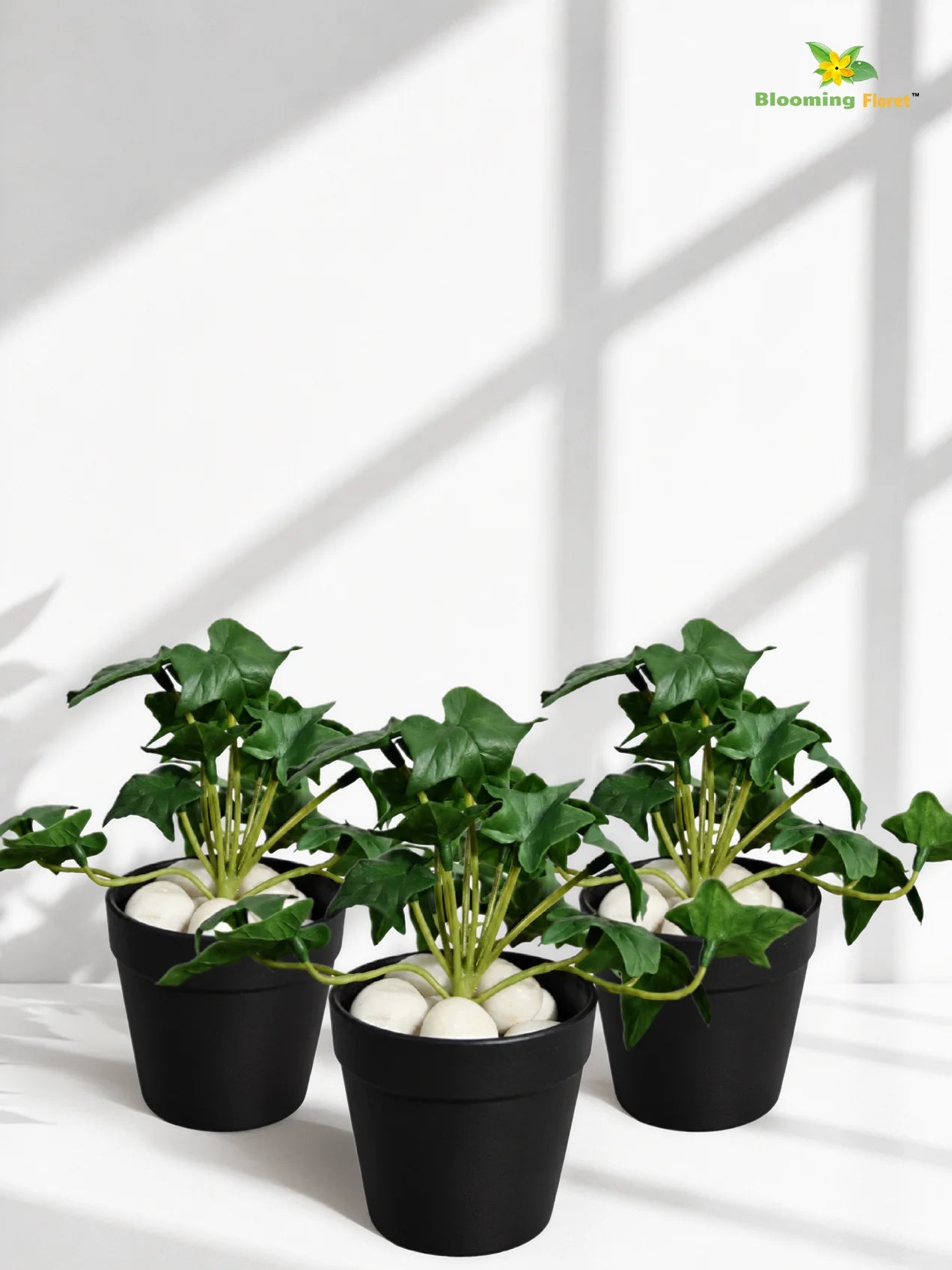 Artificial Ivy Succulent | Dark Green | 10 cm | Set of 3