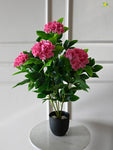 Artificial  Hydrangea Flower Bunch - Dark Pink