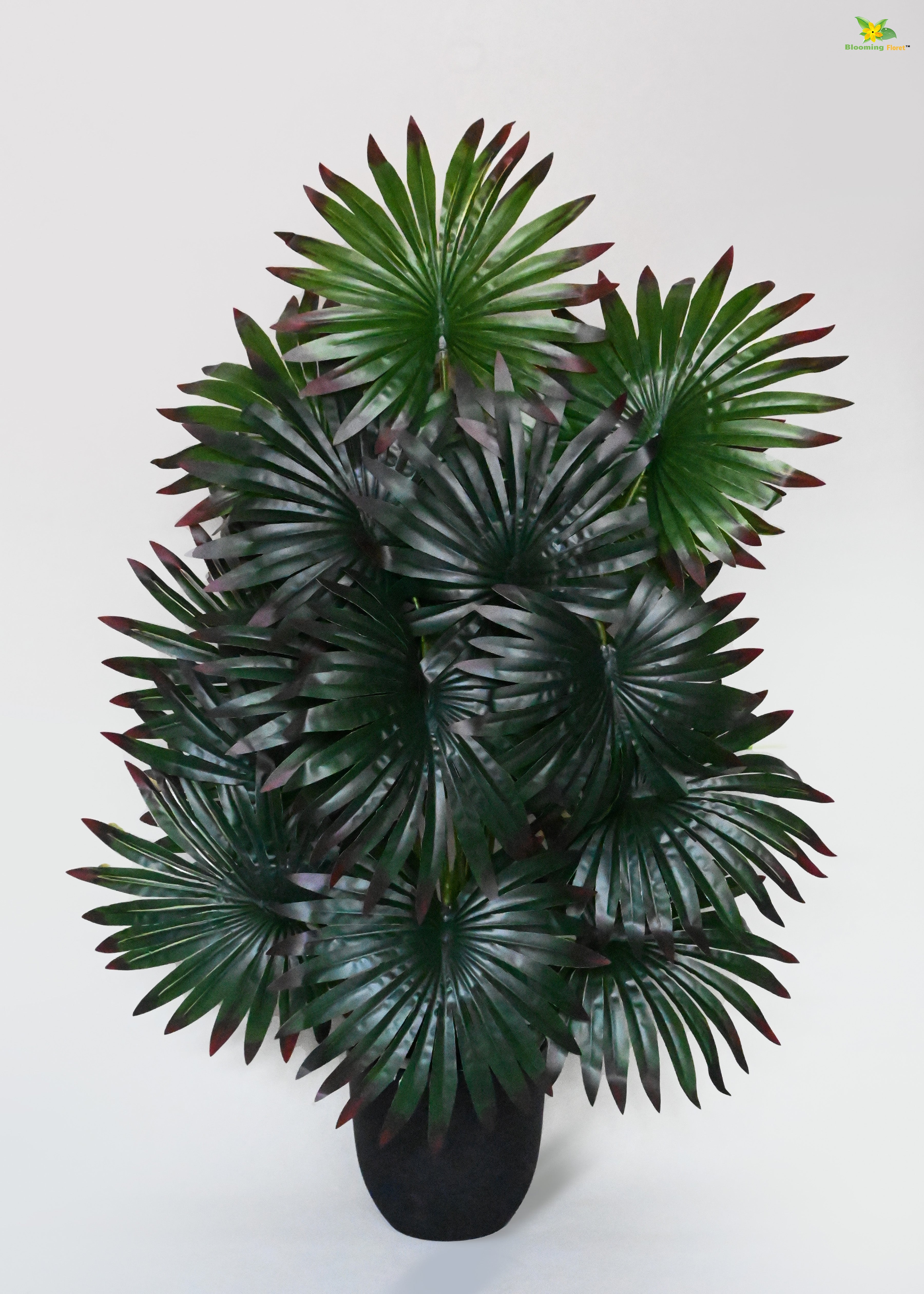 Artificial Fan Palm Plant for Decor | 18 Leaves with Basic Pot | 78.7 cm