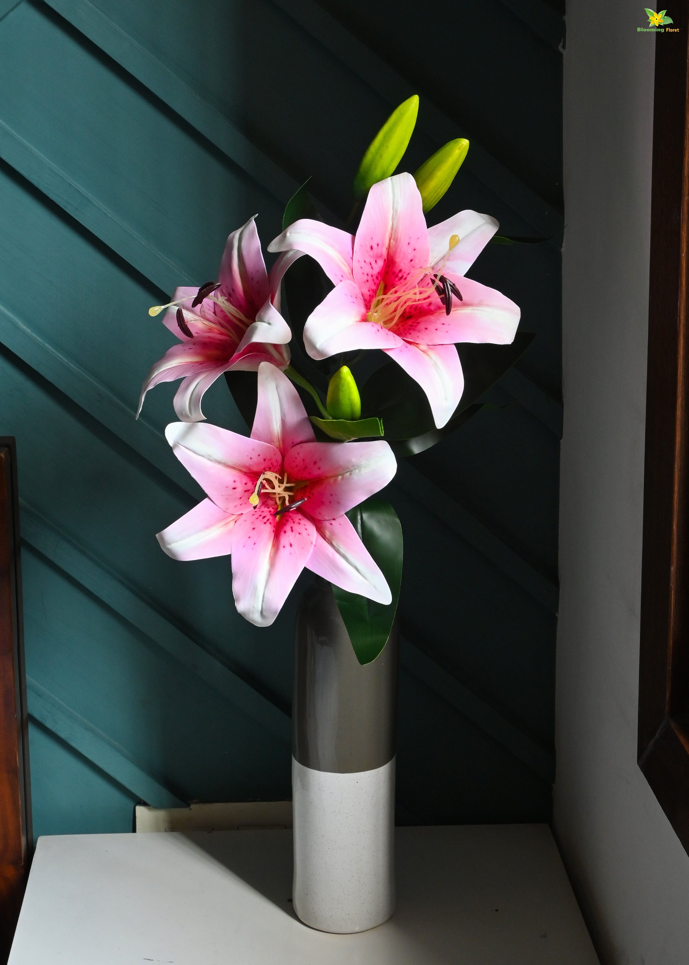 Artificial Lily Flower Stick for Decor