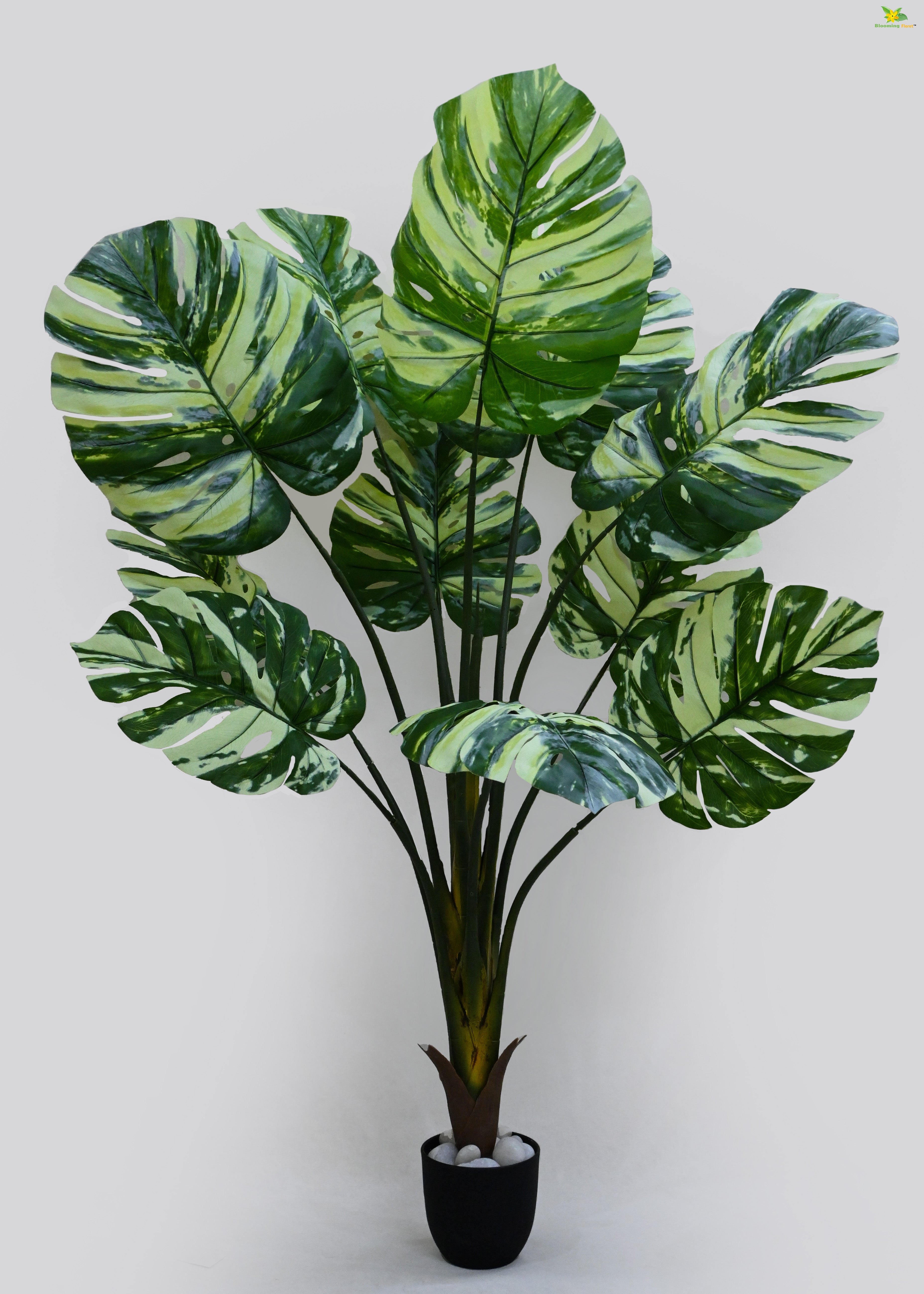 Artificial Monstera Tree Plant for Decor | 11 Leaves With Basic Pot  | 135cm