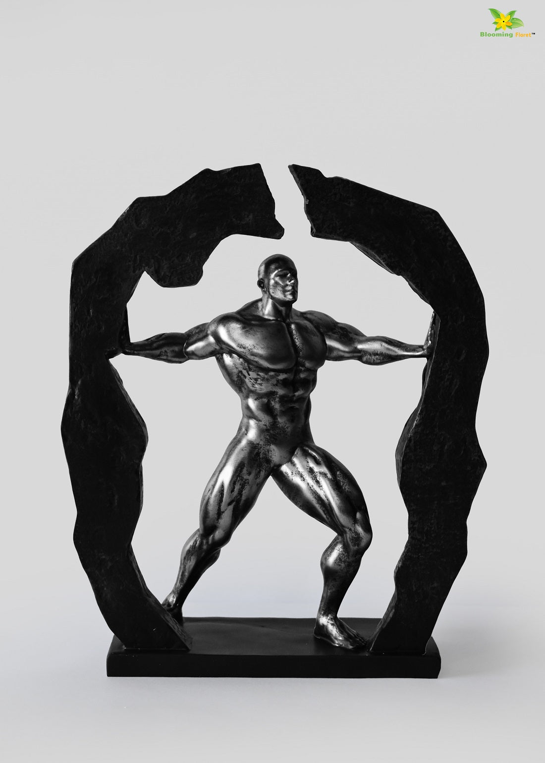 Body Builder Figurine-Silver