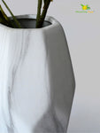 Pentagon Ceramic Marble Vase