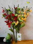 Artificial Radiant Moth Orchid Flower Bunch for Decor