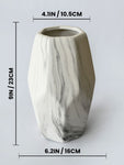 Pentagon Ceramic Marble Vase
