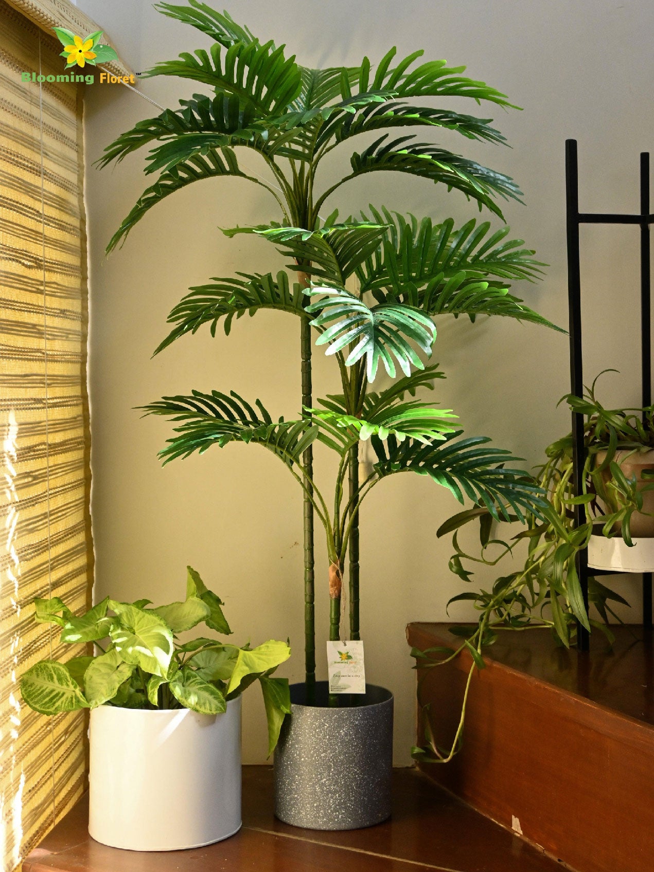 Artificial Areca Palm Plant – 109.2 cm, 27 Leaves, 3 Stem, with Basic Pot