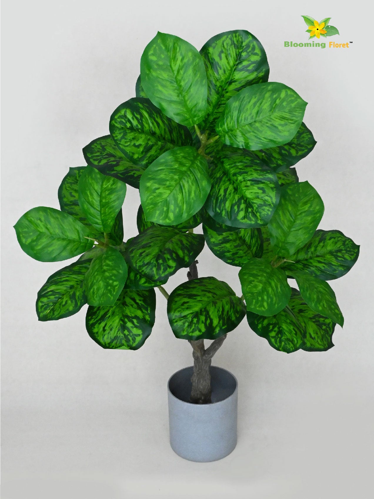 Artificial Dieffenbachia Seguine Plant – 95 cm, 33 Leaves, with Basic Pot
