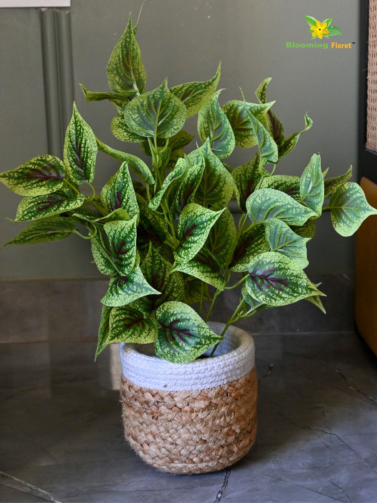 Artificial Dragon Heart Coleus Plant – 48.3 cm, with Basic Pot