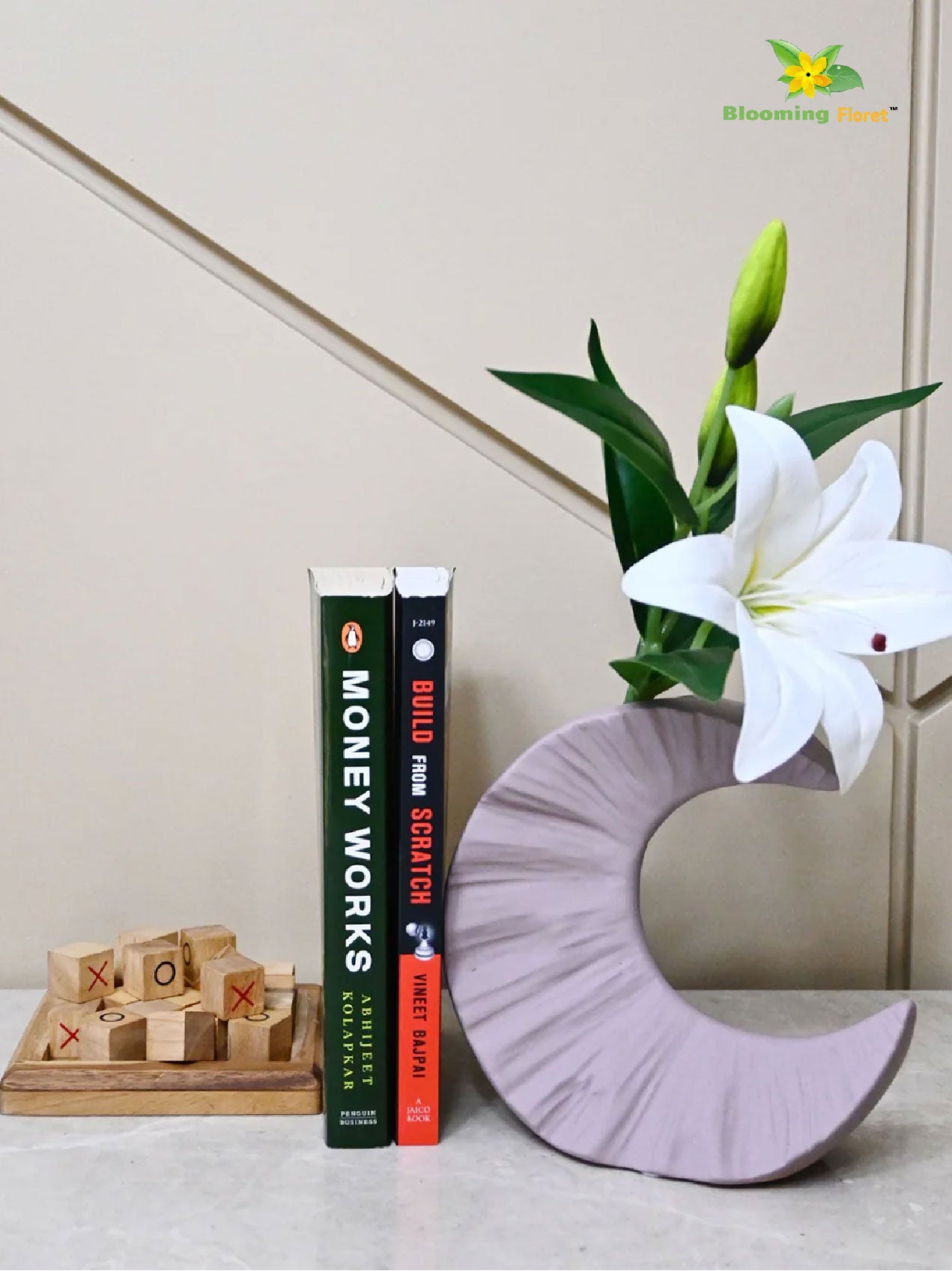 Half-Moon Ceramic Vase