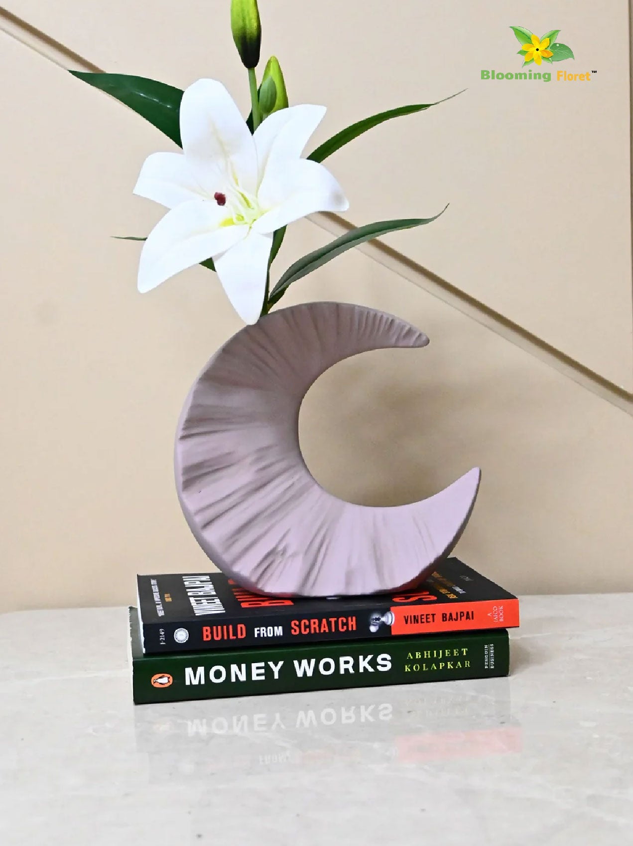 Half-Moon Ceramic Vase