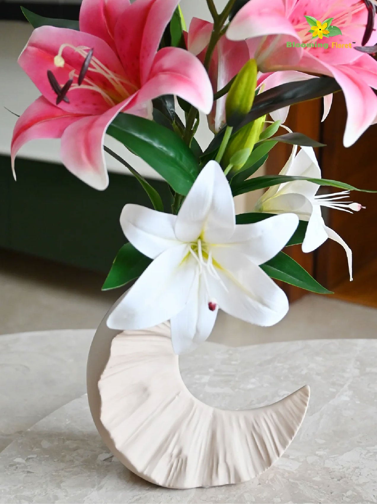 Half-Moon Ceramic Vase