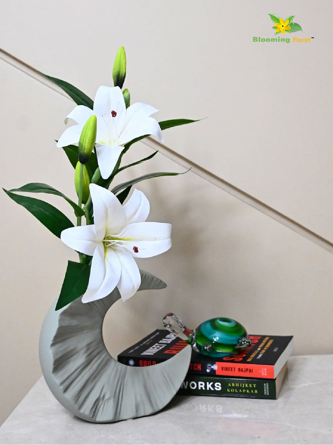Half-Moon Ceramic Vase
