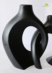 Harmony Loop Vases Duo - Black
