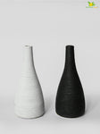 Spiral Ceramic Vase - Black and White