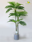 Artificial Areca Palm Plant – 109.2 cm, 27 Leaves, 3 Stem, with Basic Pot