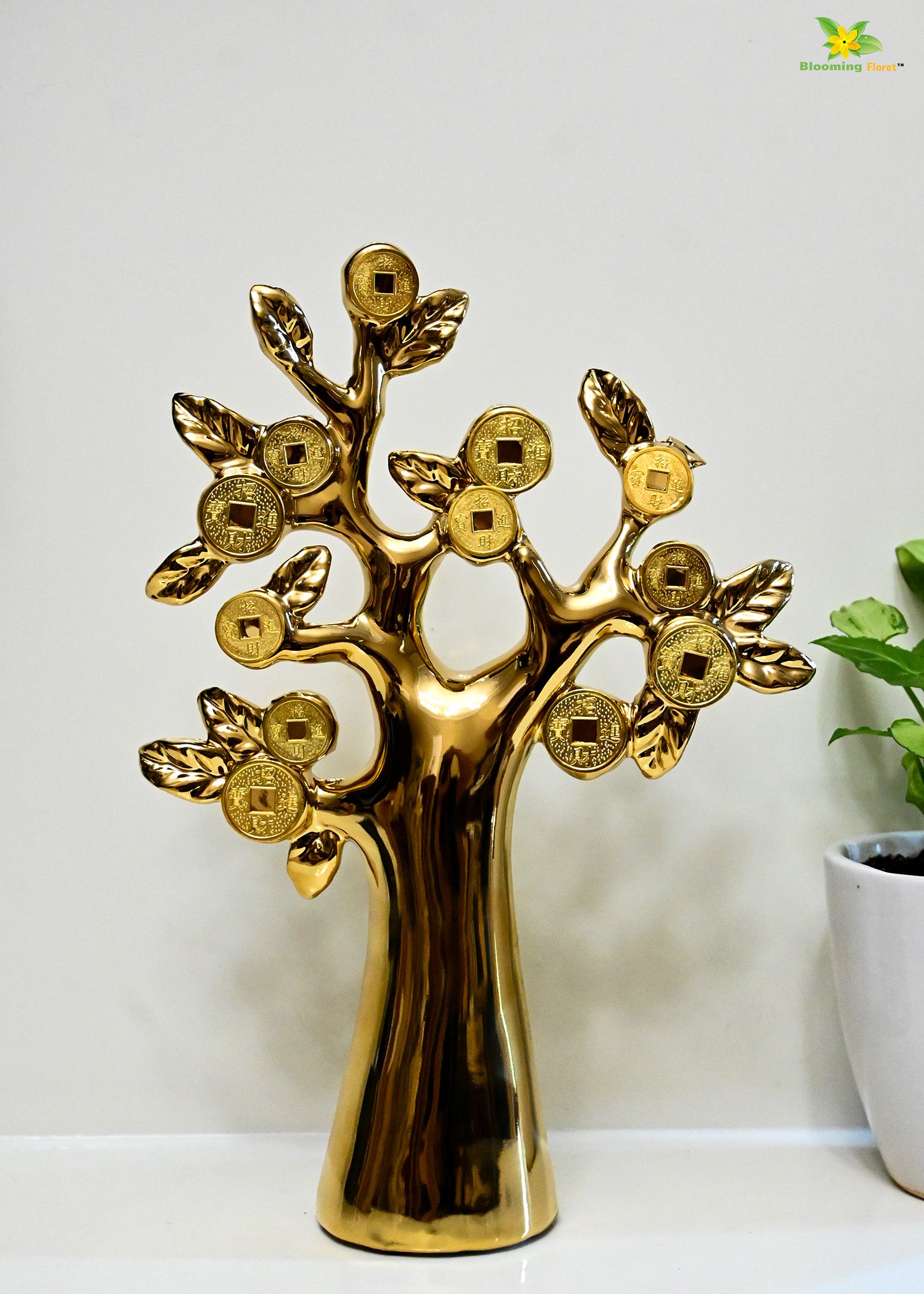 Luxe Golden Coin Sculpture