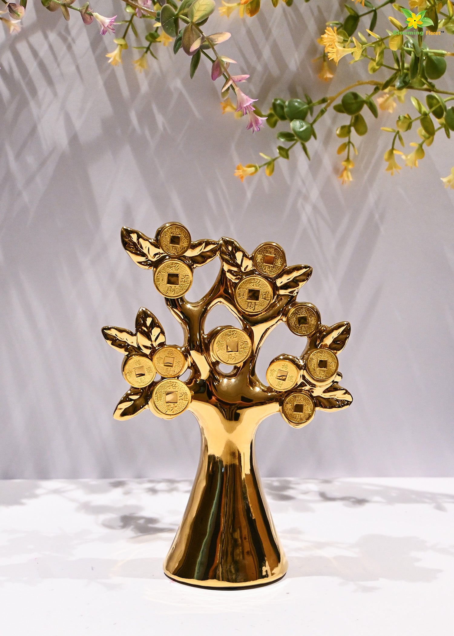 Luxe Golden Coin Sculpture