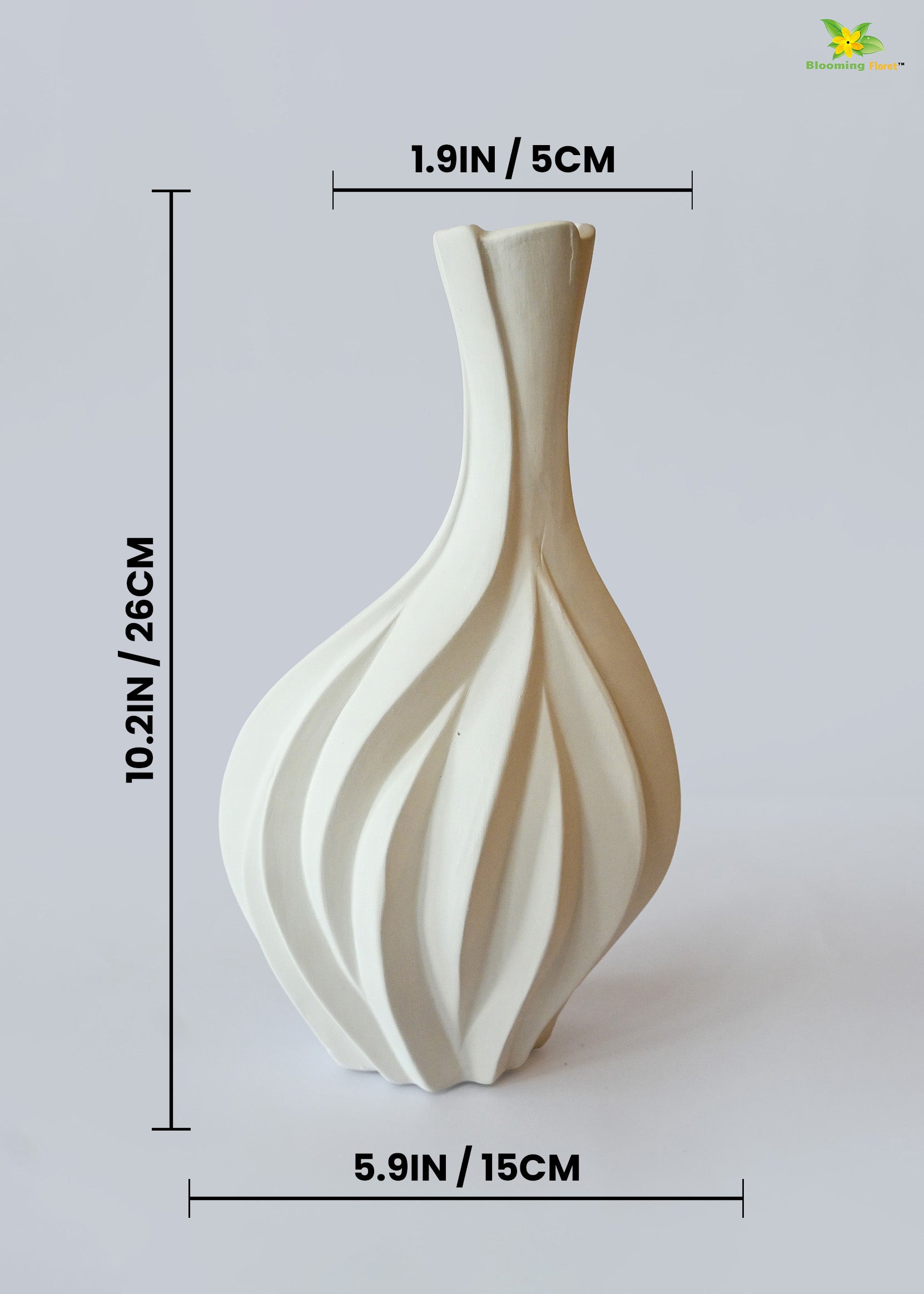 Chic Curves Ceramic Vase