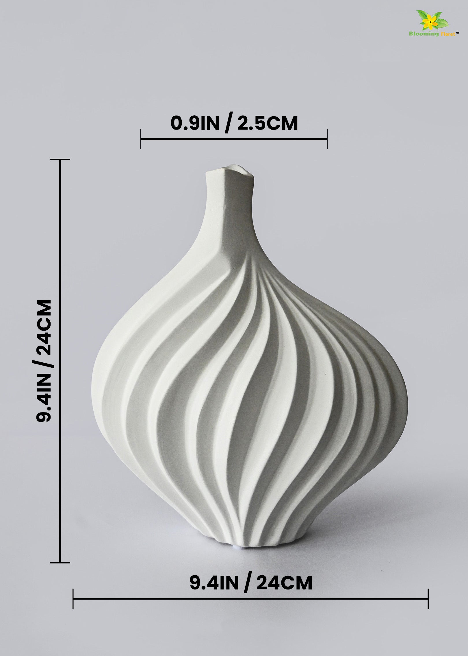 Elegant White Ceramic Vase