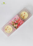 Glass Candle - Set of 2 Pcs, Rose