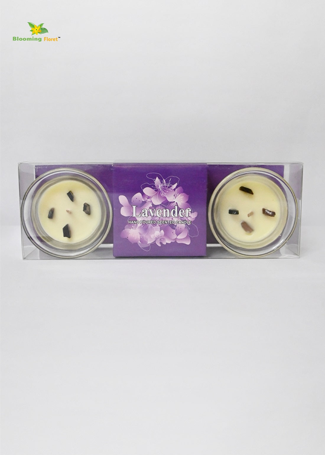Glass Candle - Set of 2 Pcs, Lavender