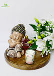 Scented Candle Glass Jar - Set of 2 Pcs, Vanilla Lily