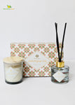 Reed Fragrance Diffuser & Scented Candles, Amber Ginger & Lily