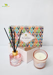Reed Fragrance Diffuser & Scented Candles, Berry & Rose