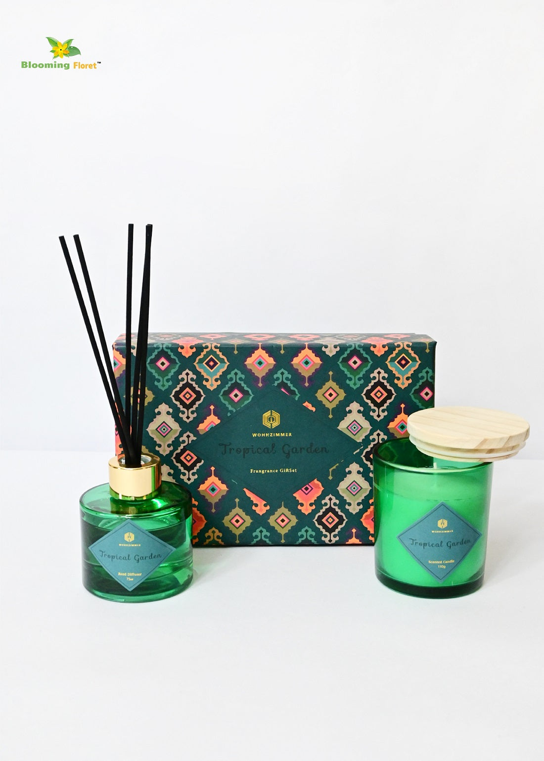 Reed Fragrance Diffuser & Scented Candles - Tropical Garden