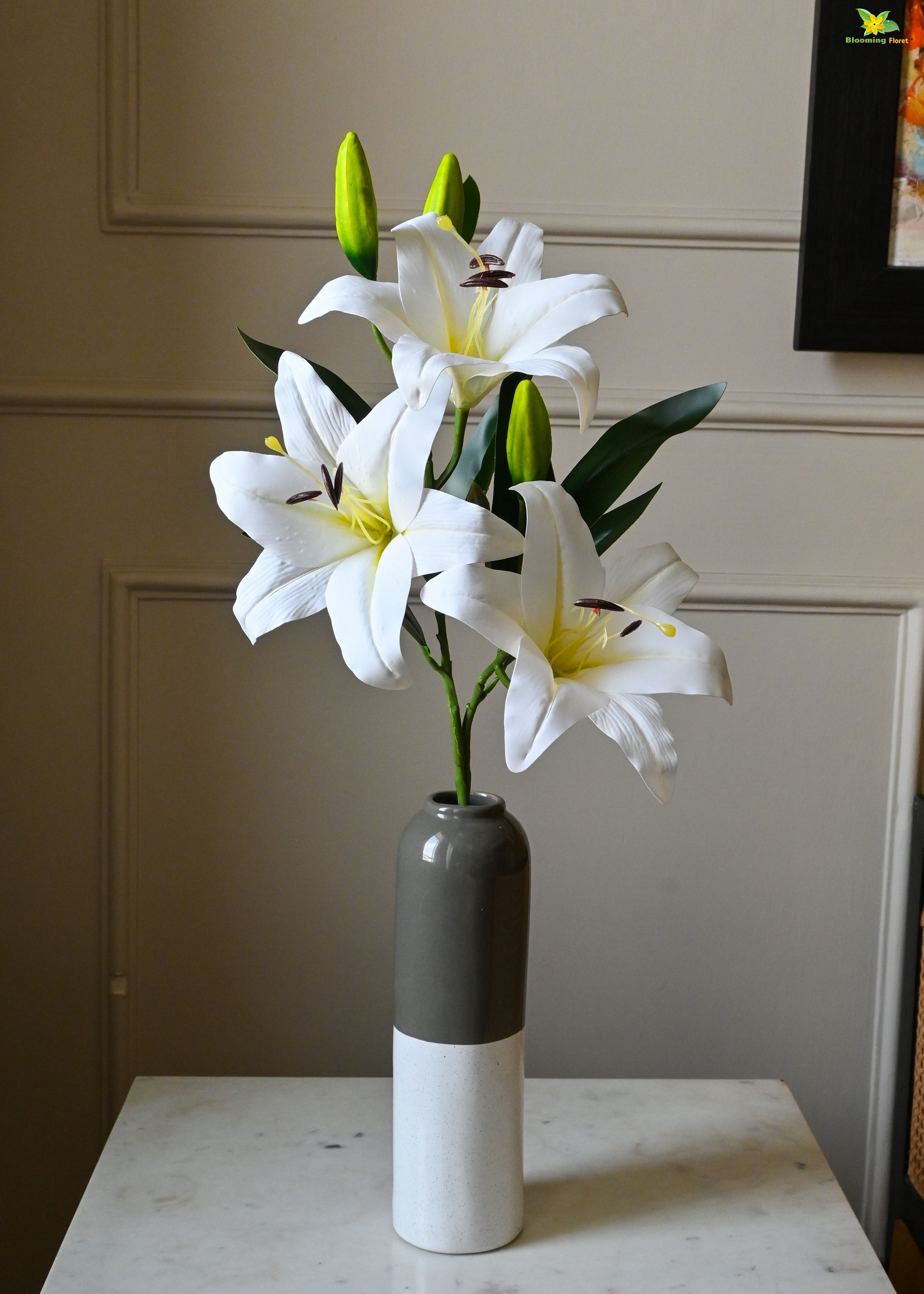 Artificial Lily Flower Stick for Decor