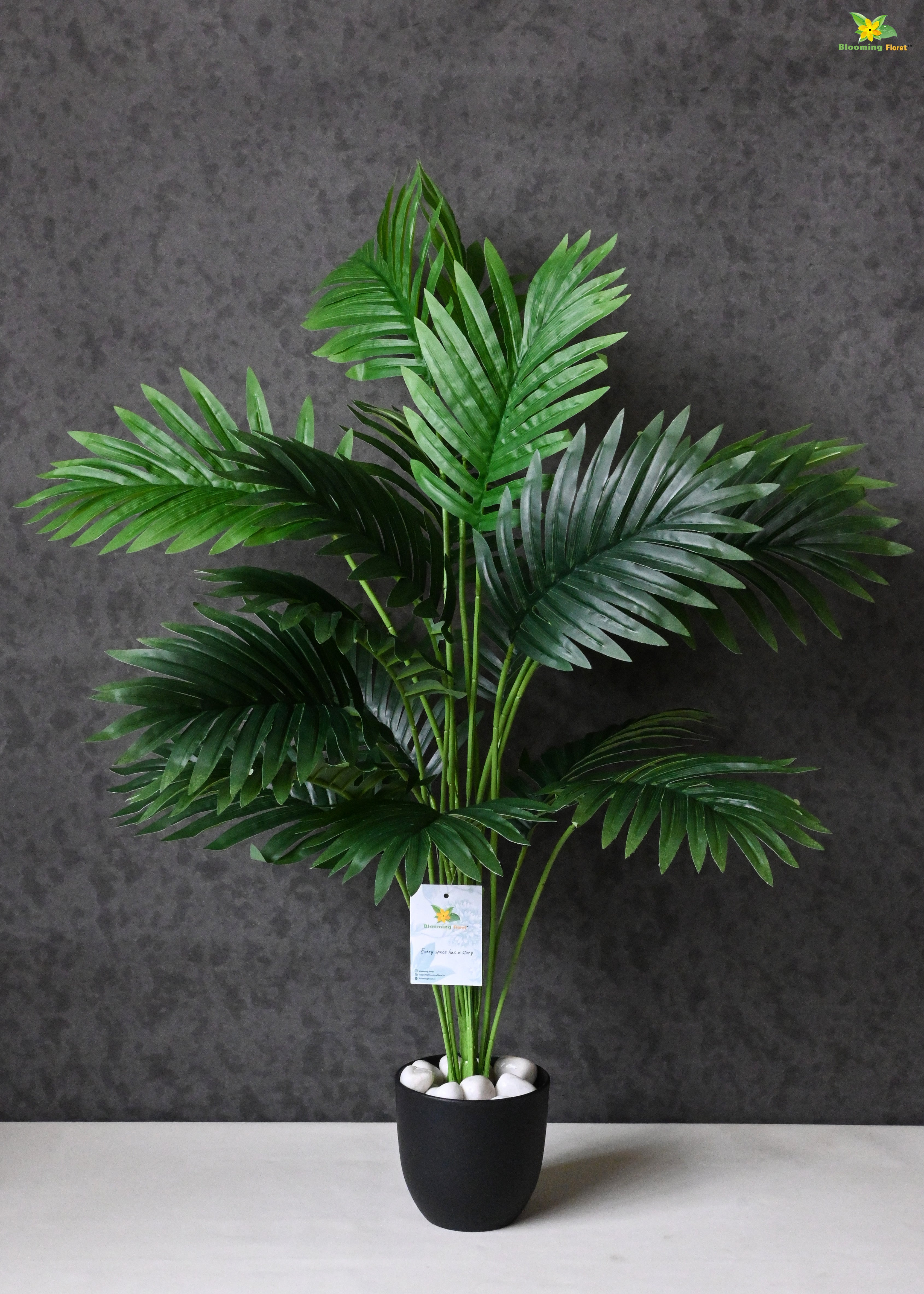 Artificial Areca Palm Plant 18 Leaves with Basic Pot | 82  cm