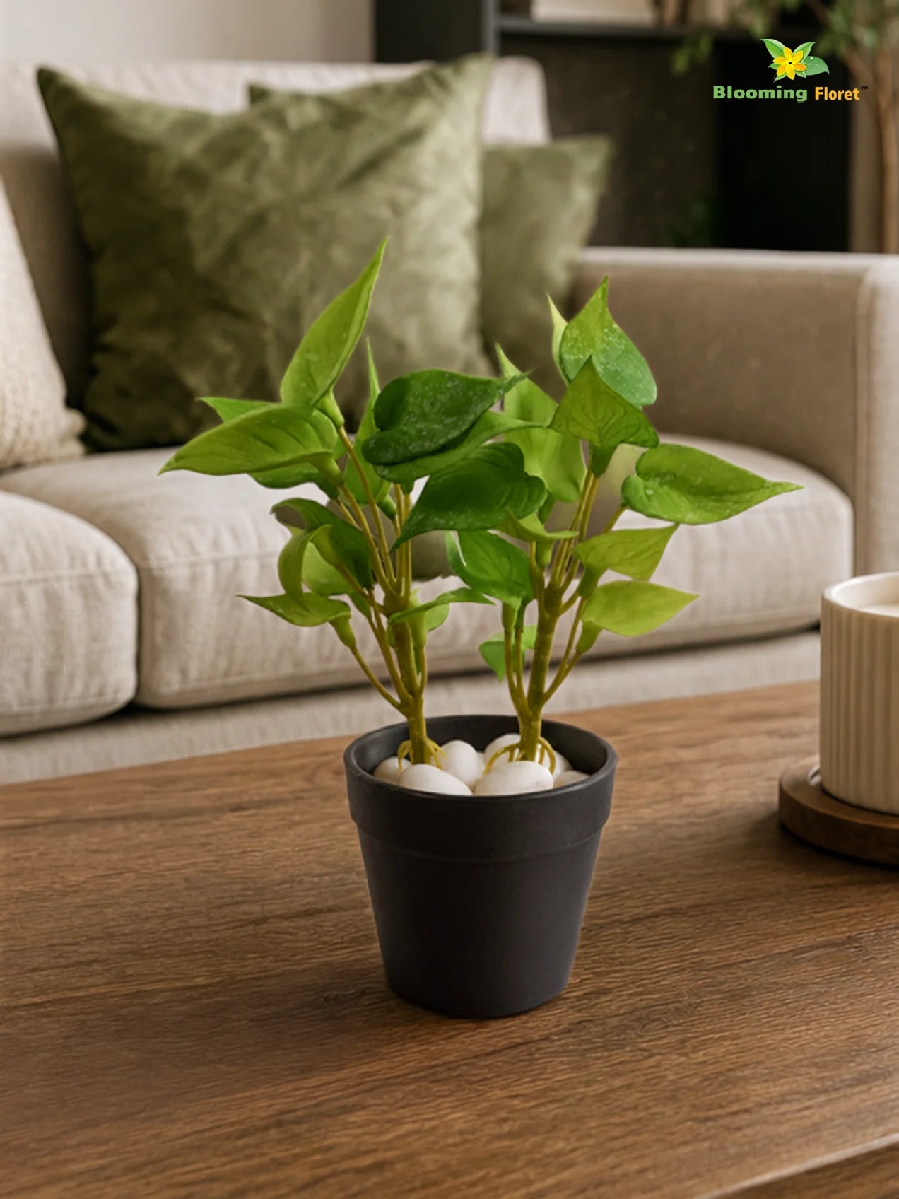 Artificial Money Plant Succulent | Light Green | 15 cm