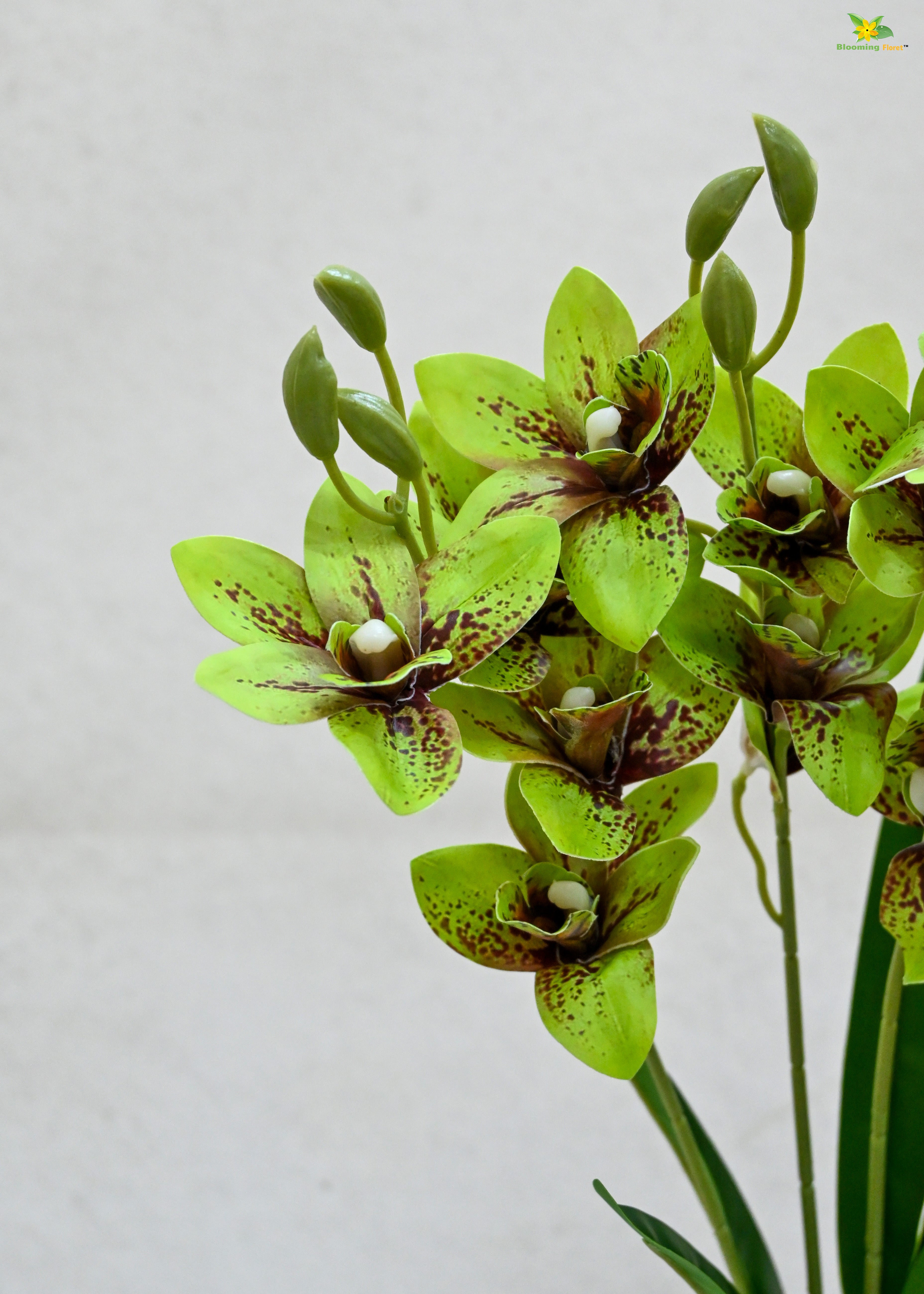 Artificial Cymbidium Orchid Flower Bunch for Decor