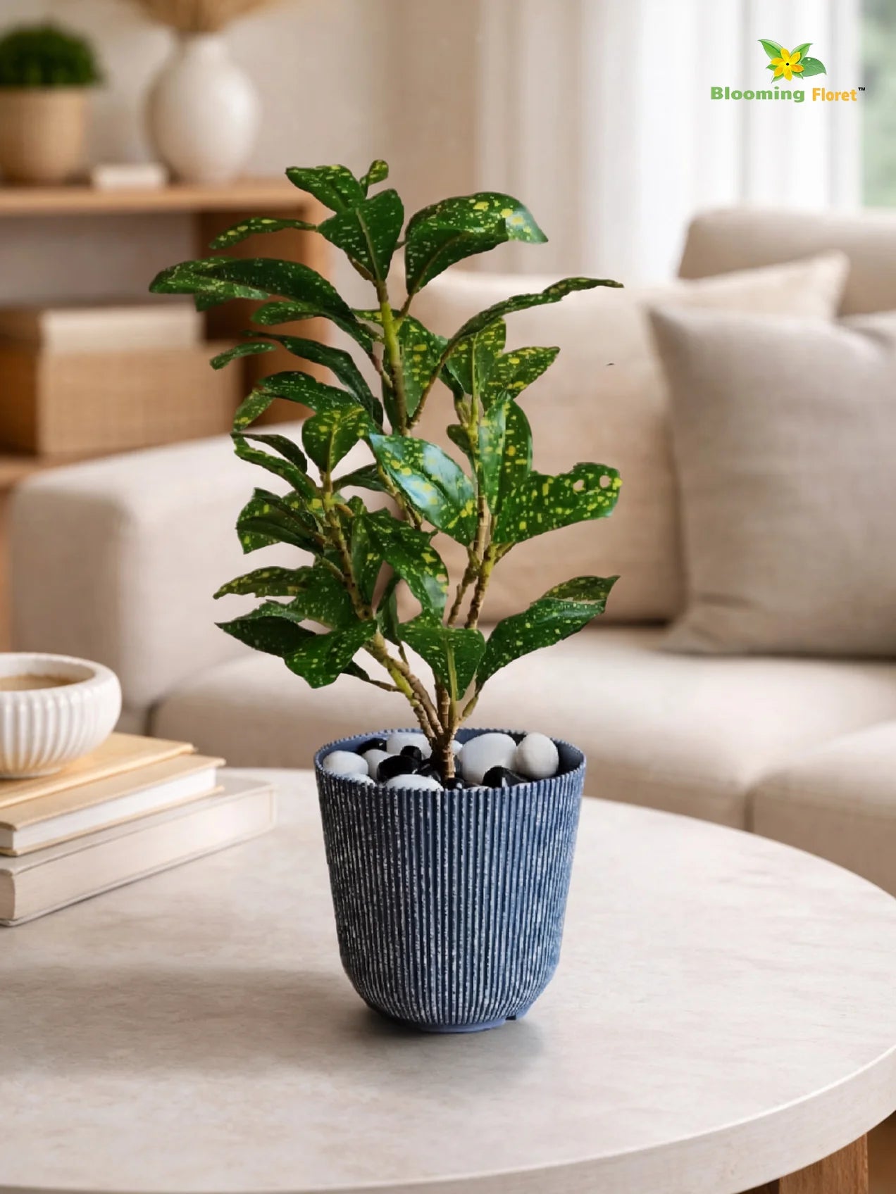 Ribbed Pattern Round Planter | 11.5 cm