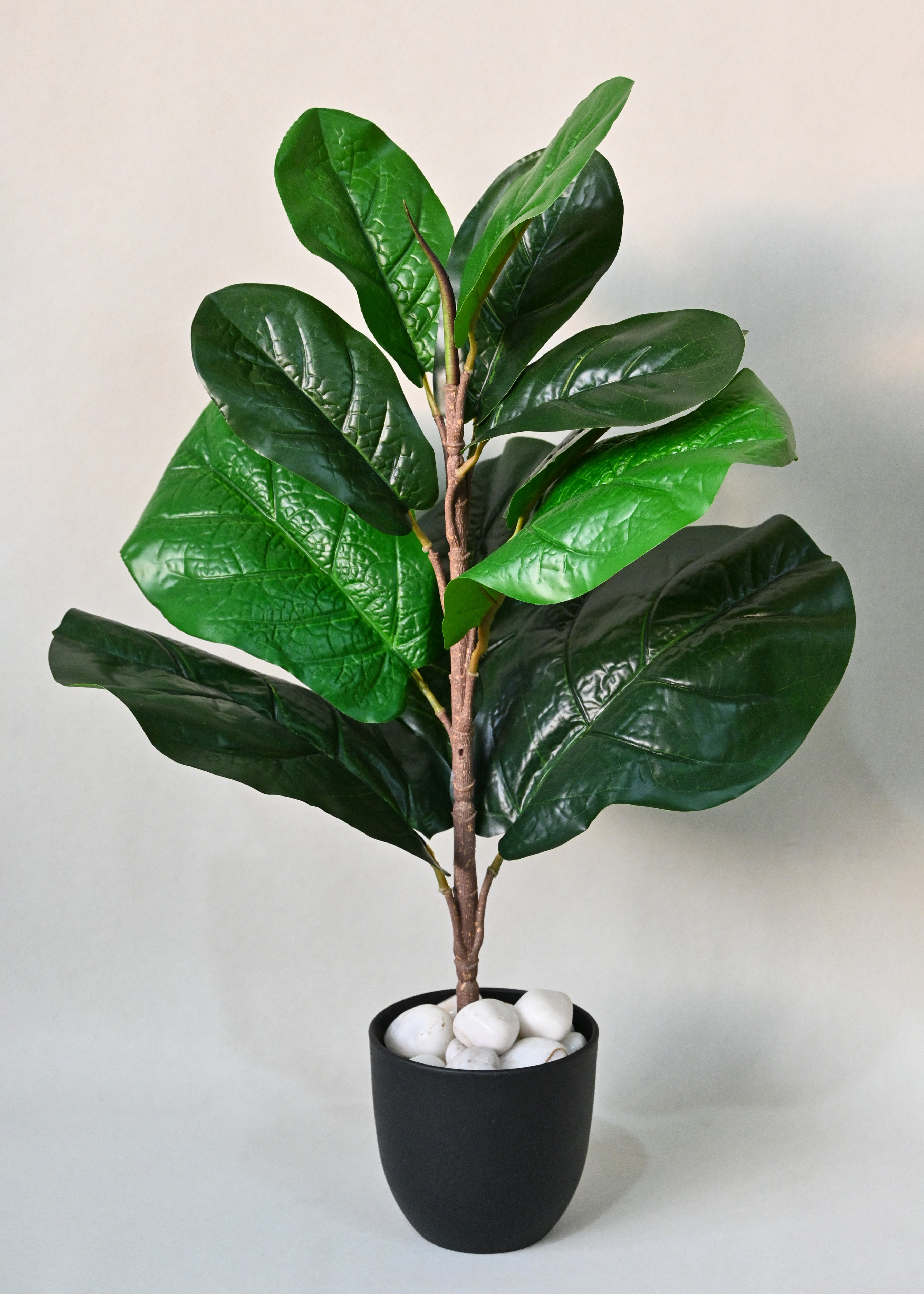 Artificial Fiddle-Leaf Fig Plant for Decor 11 Leaves with Basic Pot | 58.4 cm