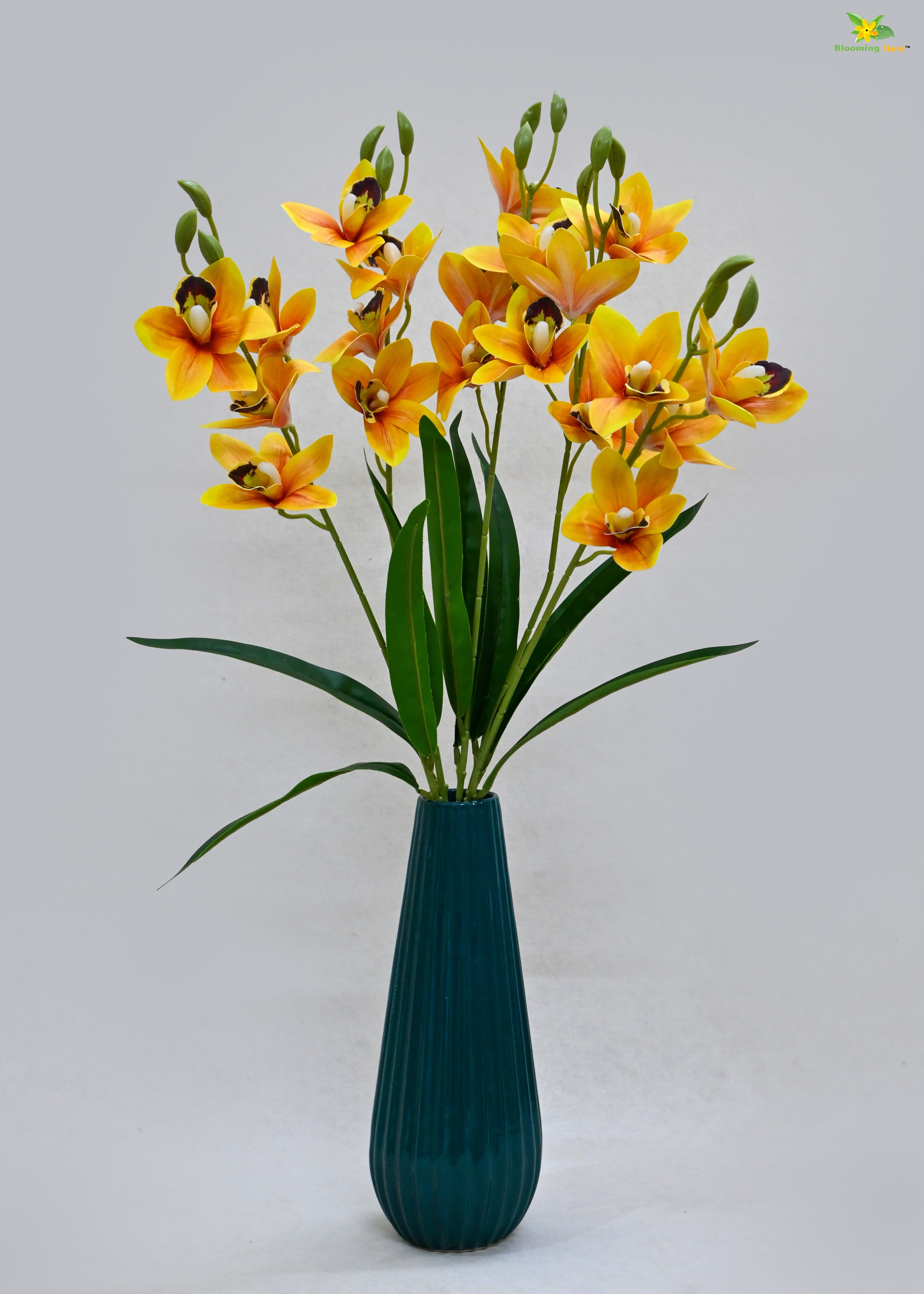 Artificial Cymbidium Orchid Flower Bunch for Decor