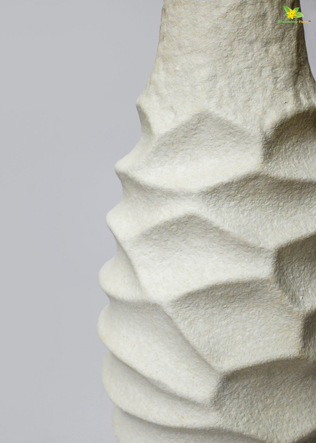 White Spiral Ceramic Vase