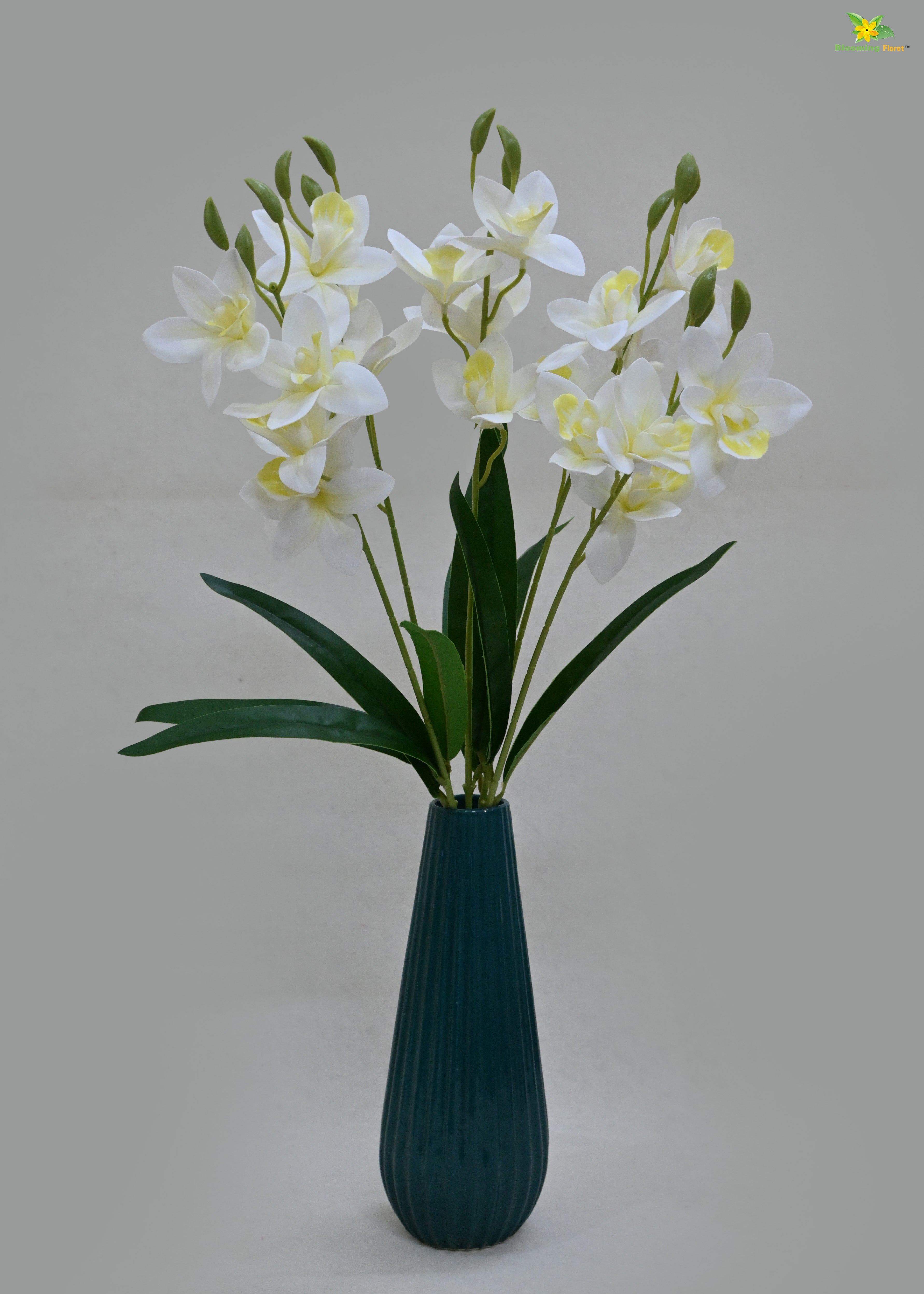 Artificial Cymbidium Orchid Flower Bunch for Decor