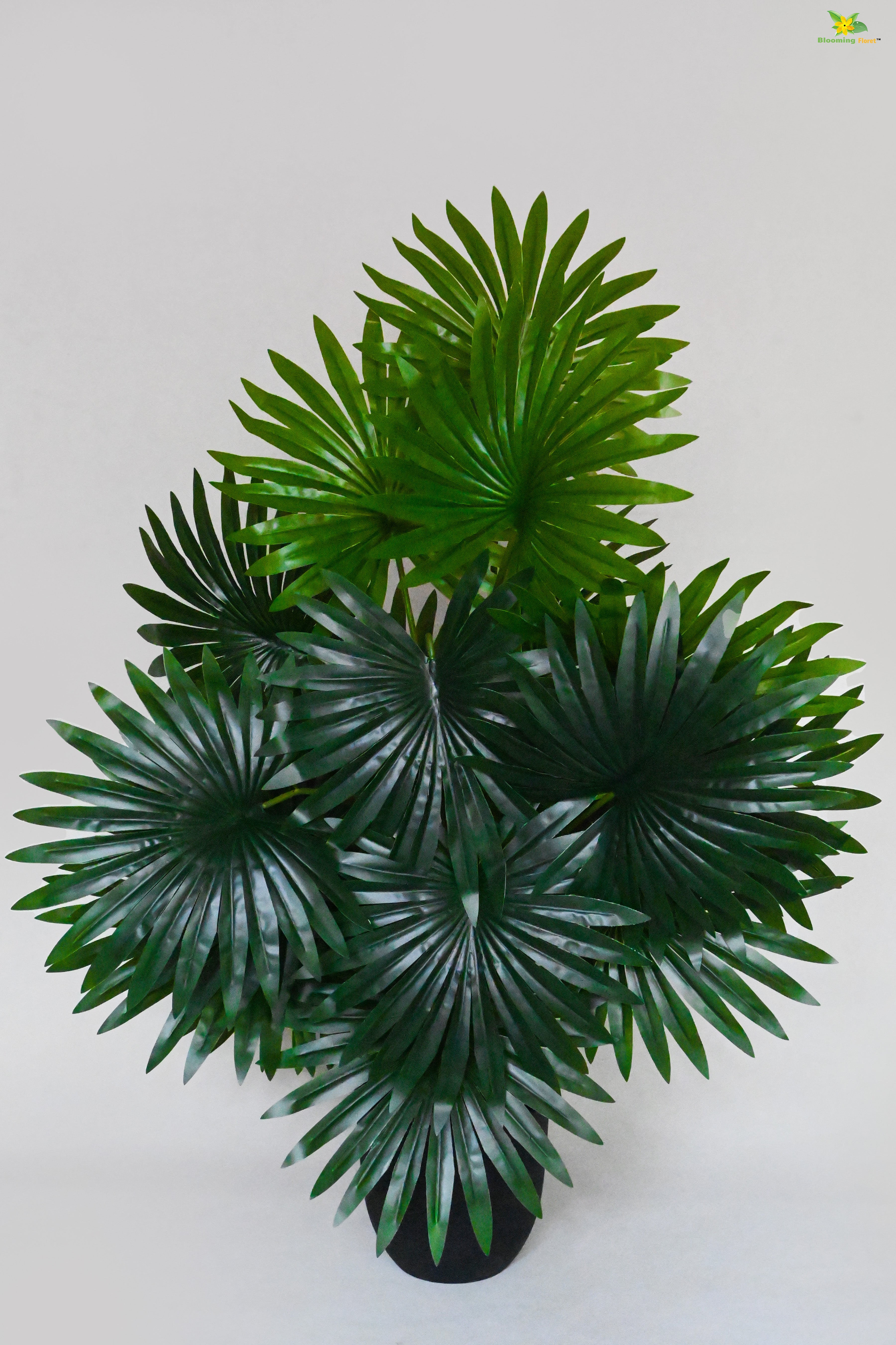 Artificial Fan Palm Plant for Decor | 18 Leaves with Basic Pot | 78.7 cm