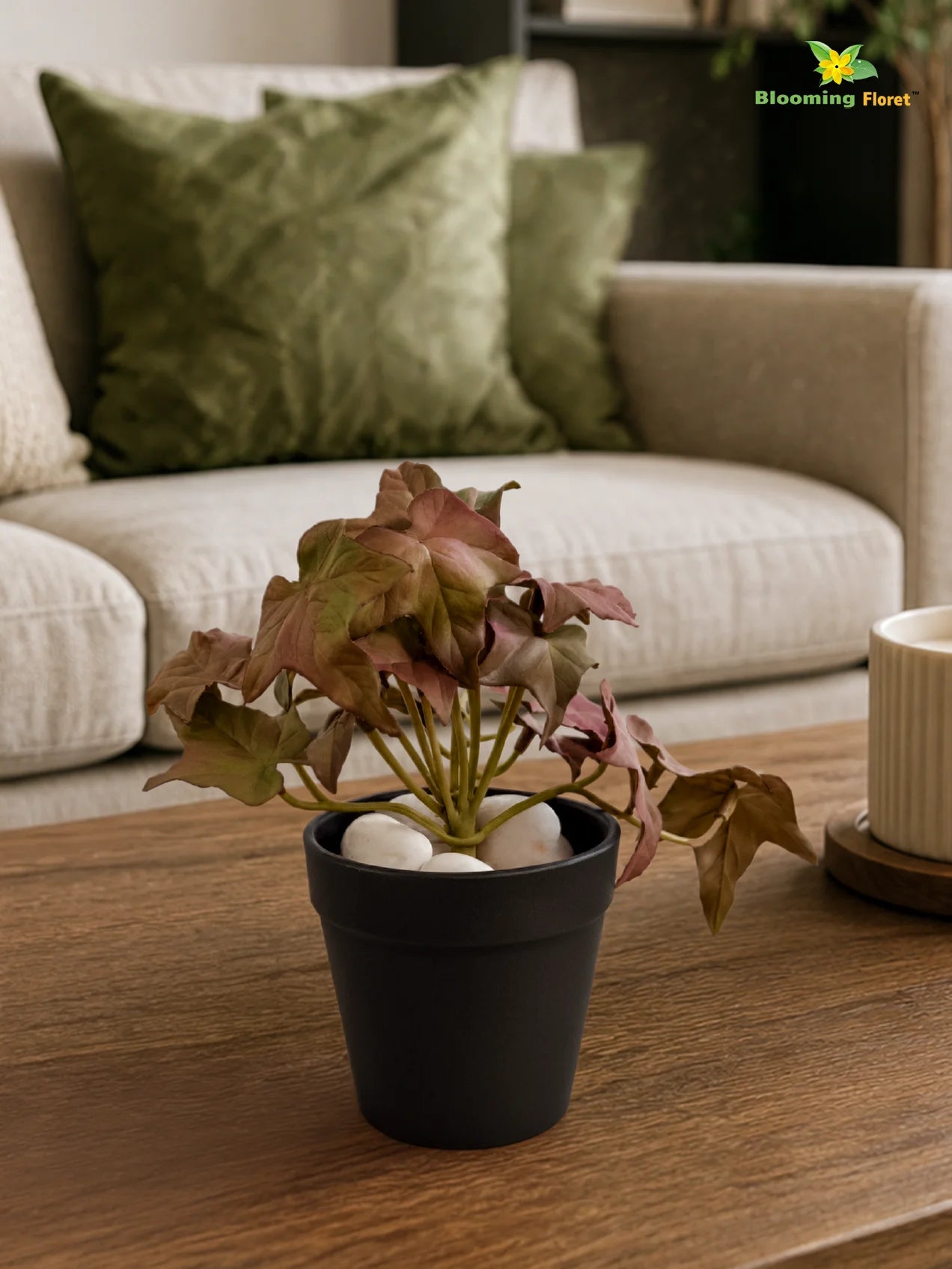 Artificial Ivy Succulent | Army Green | 10 cm