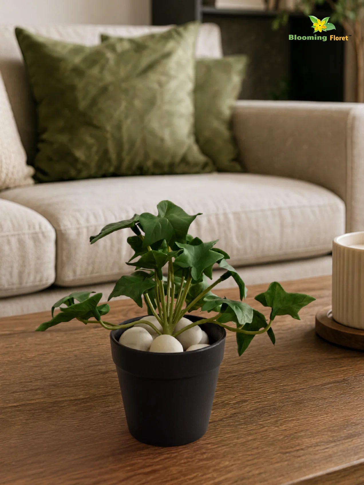 Artificial Ivy Succulent | Dark Green | 10 cm