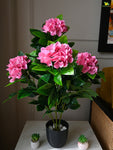 Artificial  Hydrangea Flower Bunch - Dark Pink