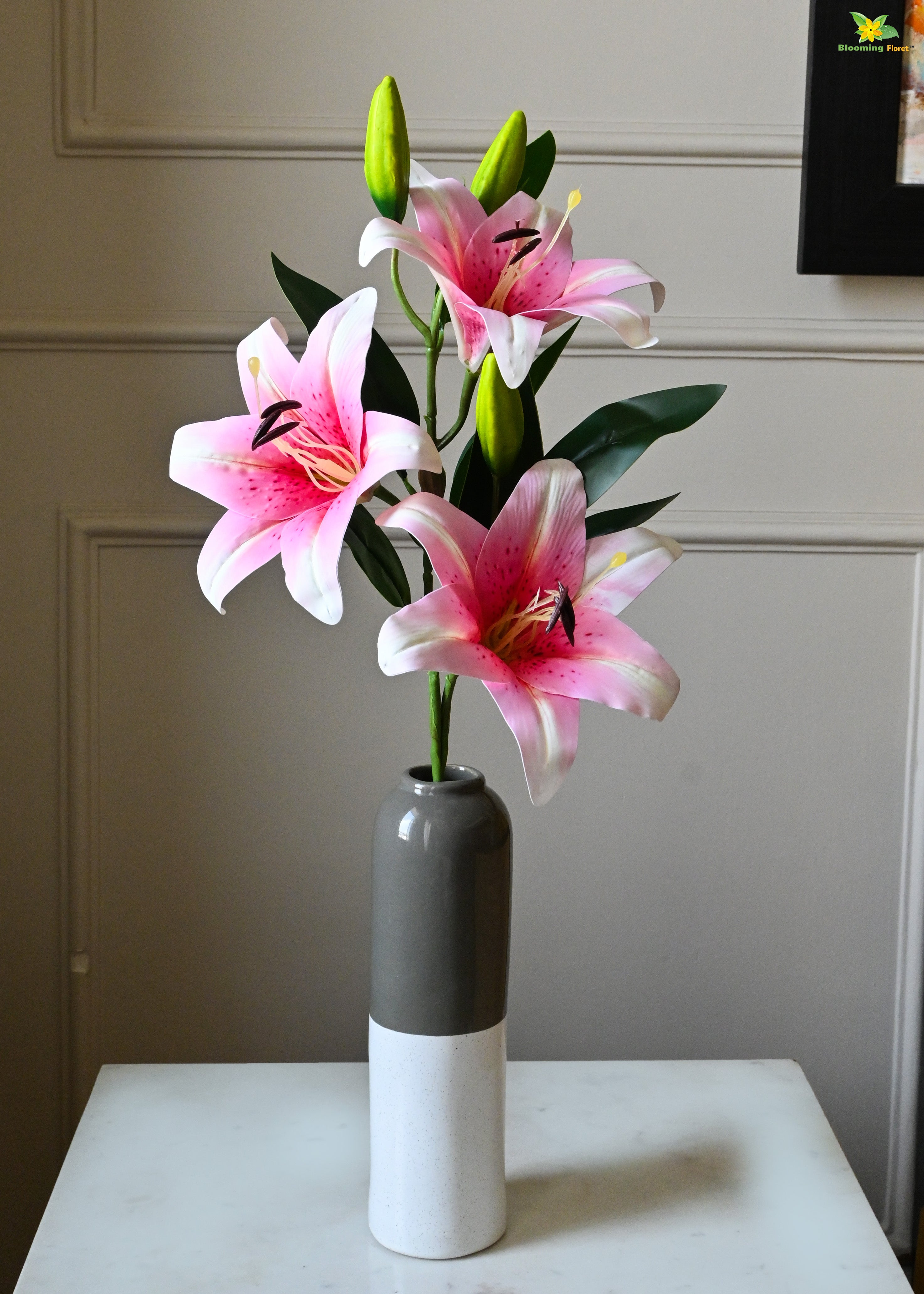 Artificial Lily Flower Stick for Decor