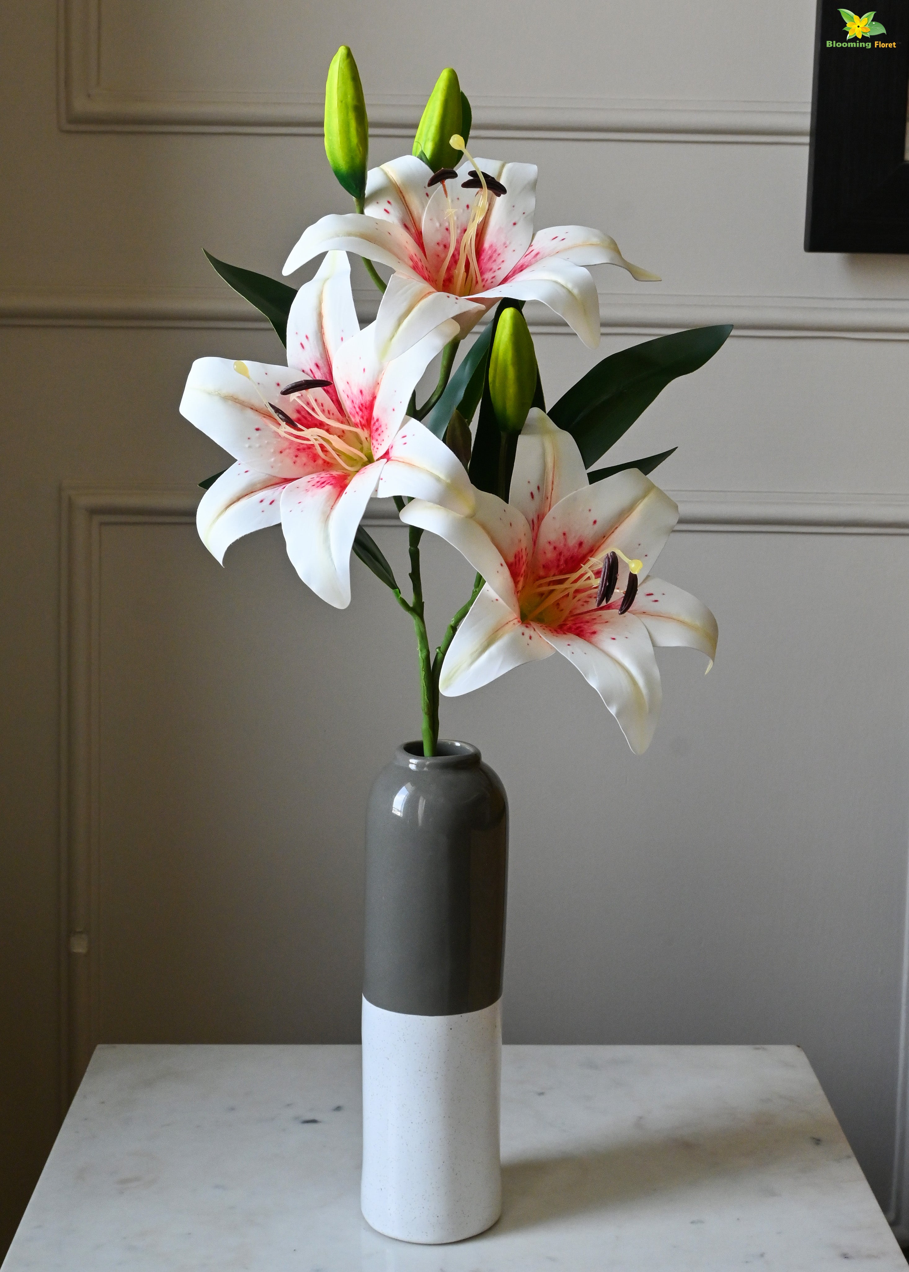 Artificial Lily Flower Stick for Decor