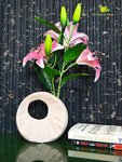 Round Hollow Ceramic Vase