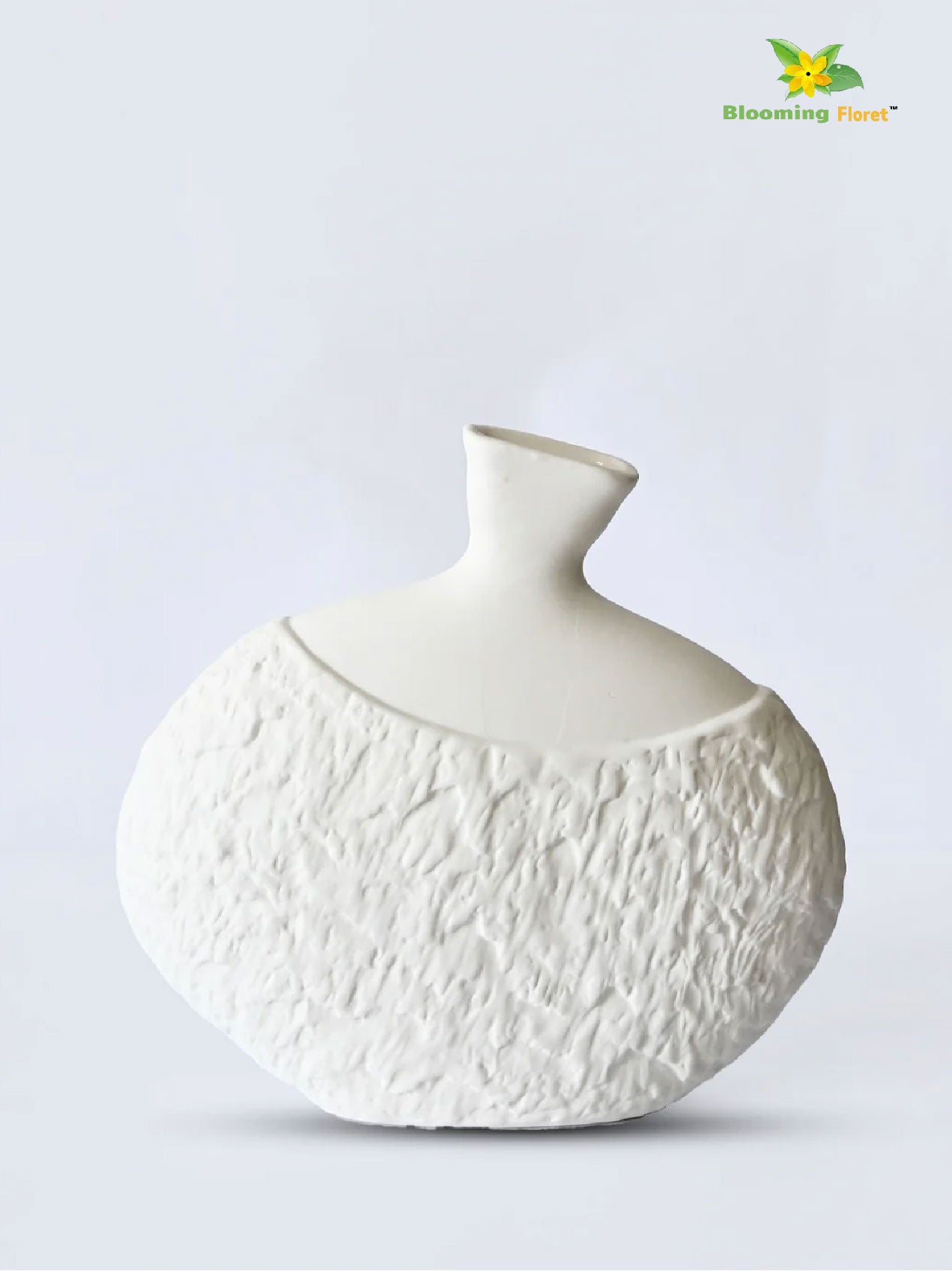 Serene Oval Ceramic Vase