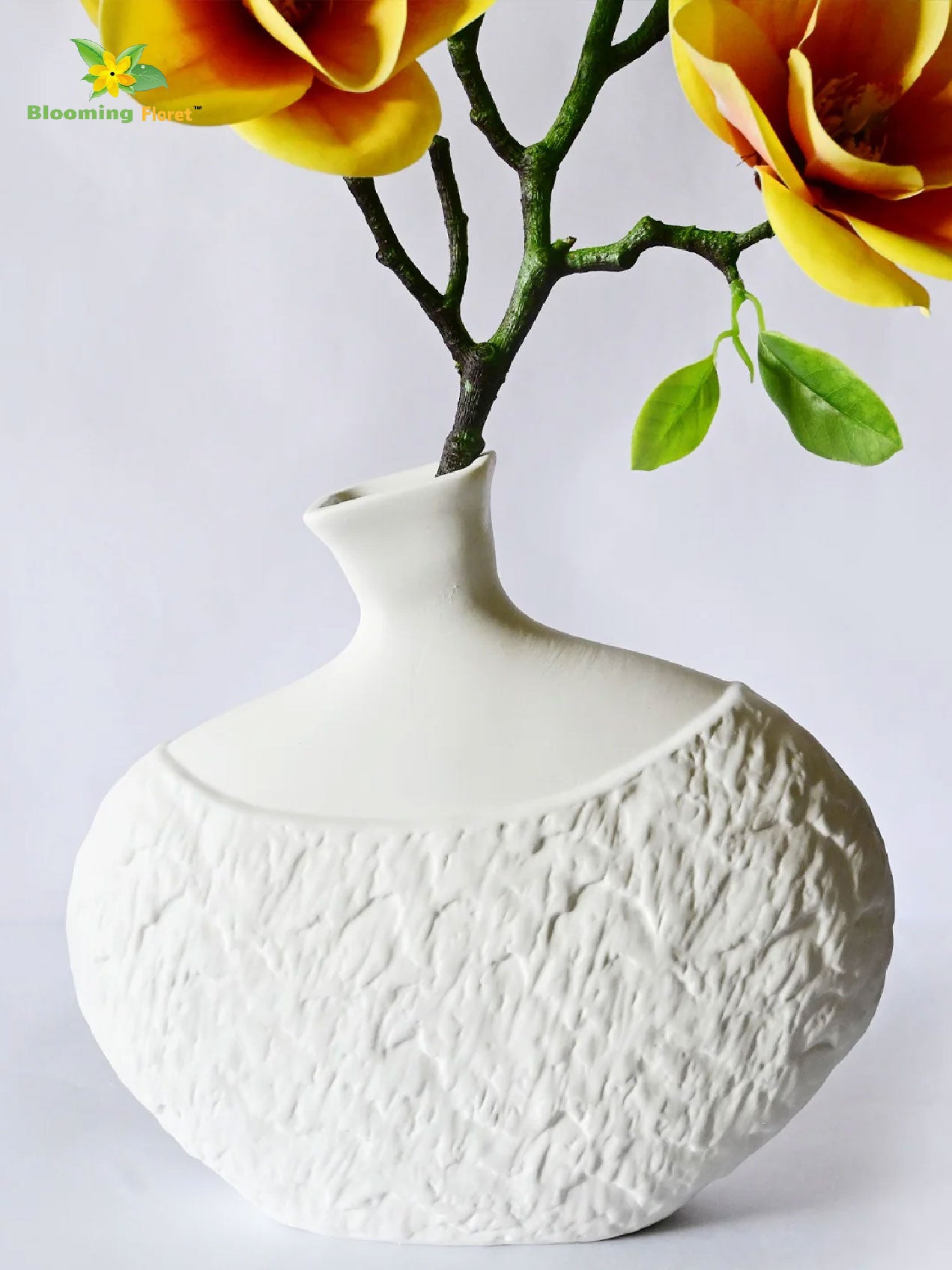 Serene Oval Ceramic Vase